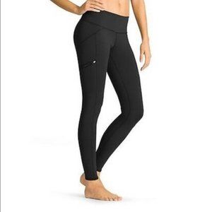 Athleta Drifter Black Leggings with Zipper Detail Pockets